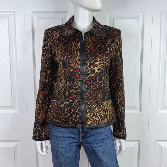 NYGARD women's animal print jacket size 10 - Picture 1 of 2